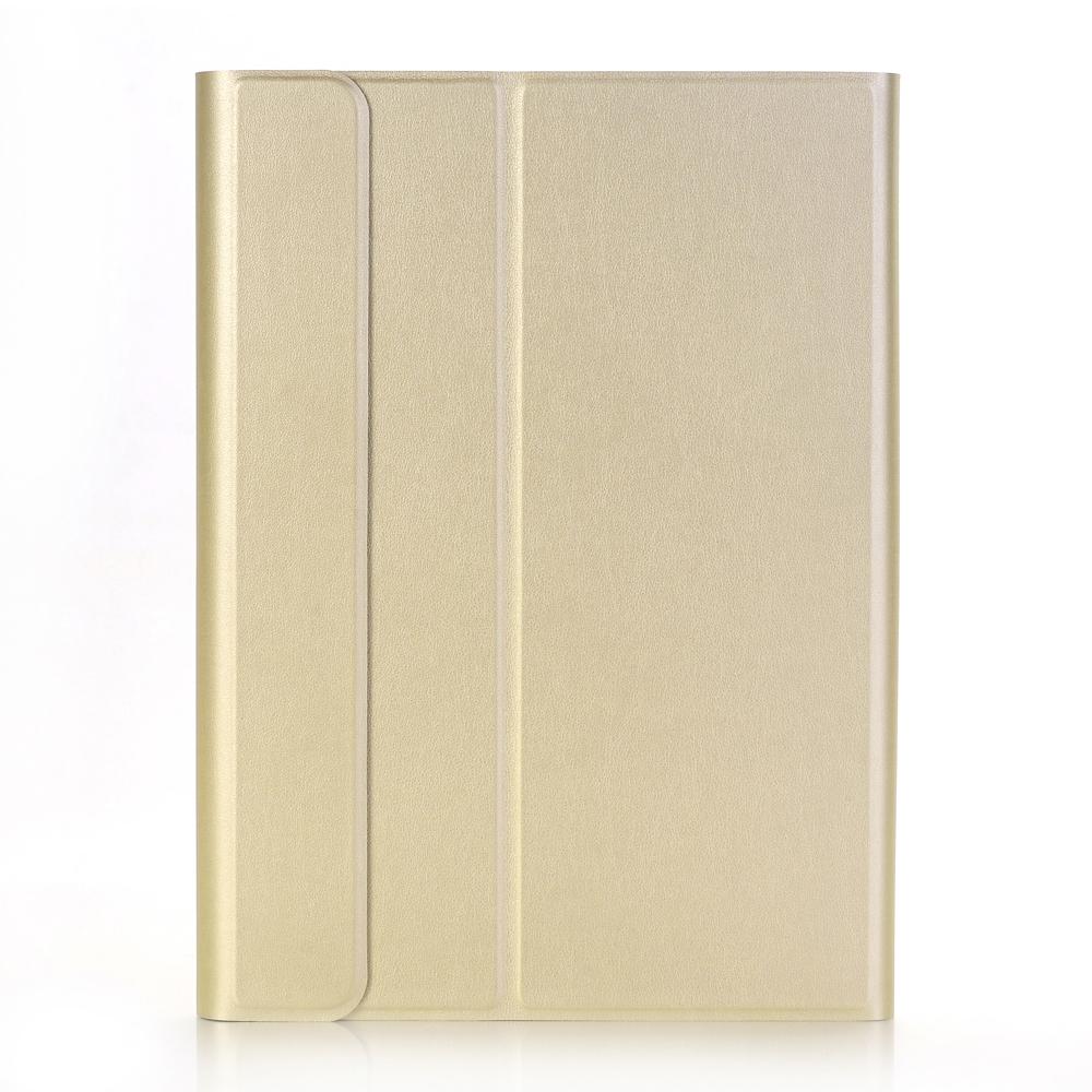 10.2 Ipad Bluetooth Keyboard Case With Stand - Ultra-Thin & Detachable - Gold