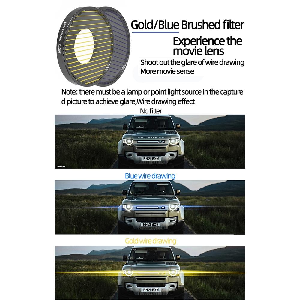 Enhanced Streak Drawing Lens Filter for Dji Action 3 - Blue