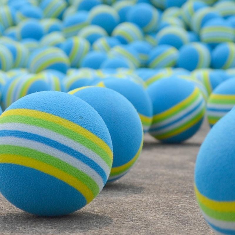 10-Pack Blue Sponge Golf Practice Balls For Indoor Use