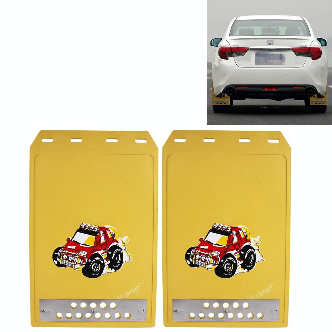 Premium Heavy Duty Molded Splash Front And Rear Mud Flaps Fender Guard Medium Size Random Pattern Delivery - Blue