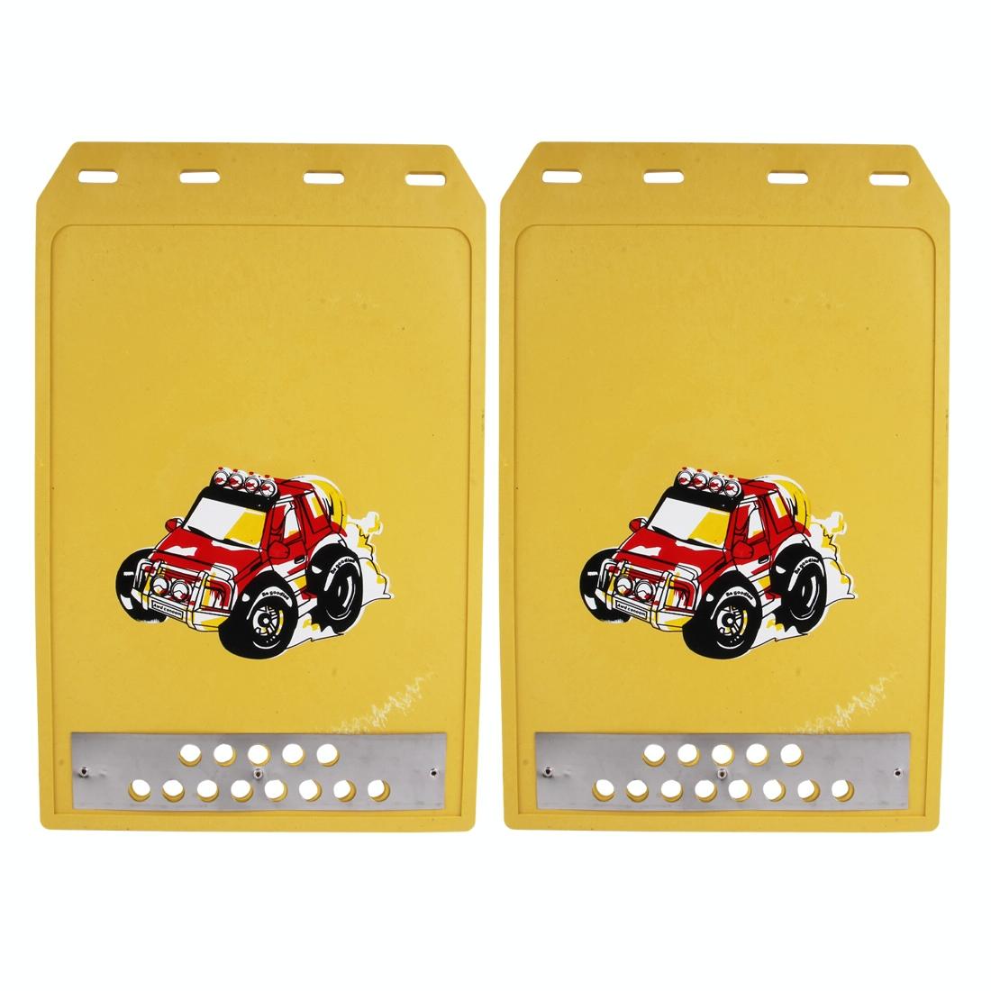 Premium Heavy Duty Molded Splash Front And Rear Mud Flaps Fender Guard Medium Size Random Pattern Delivery - Blue
