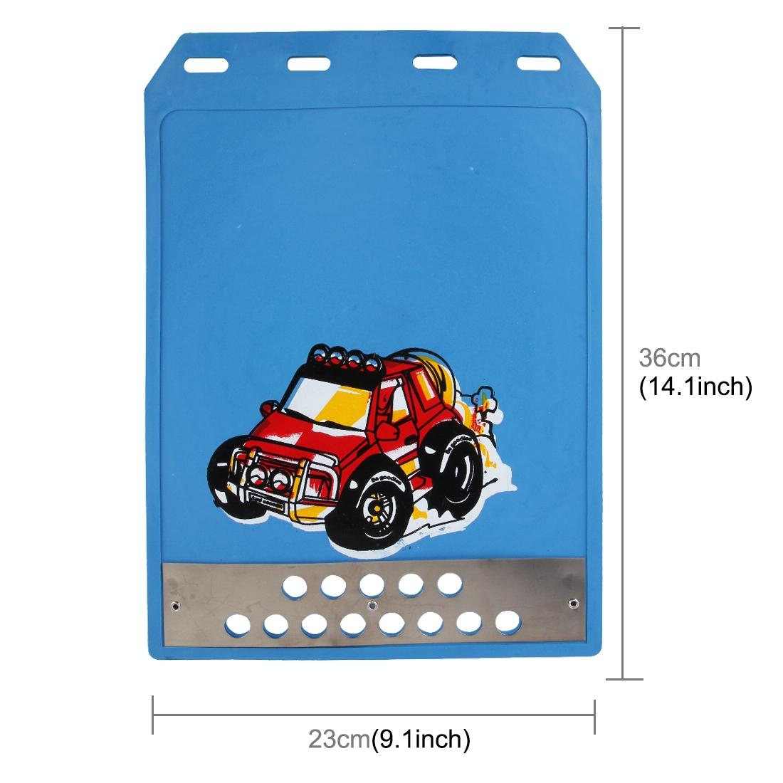 Premium Heavy Duty Molded Splash Front And Rear Mud Flaps Fender Guard Medium Size Random Pattern Delivery - Blue