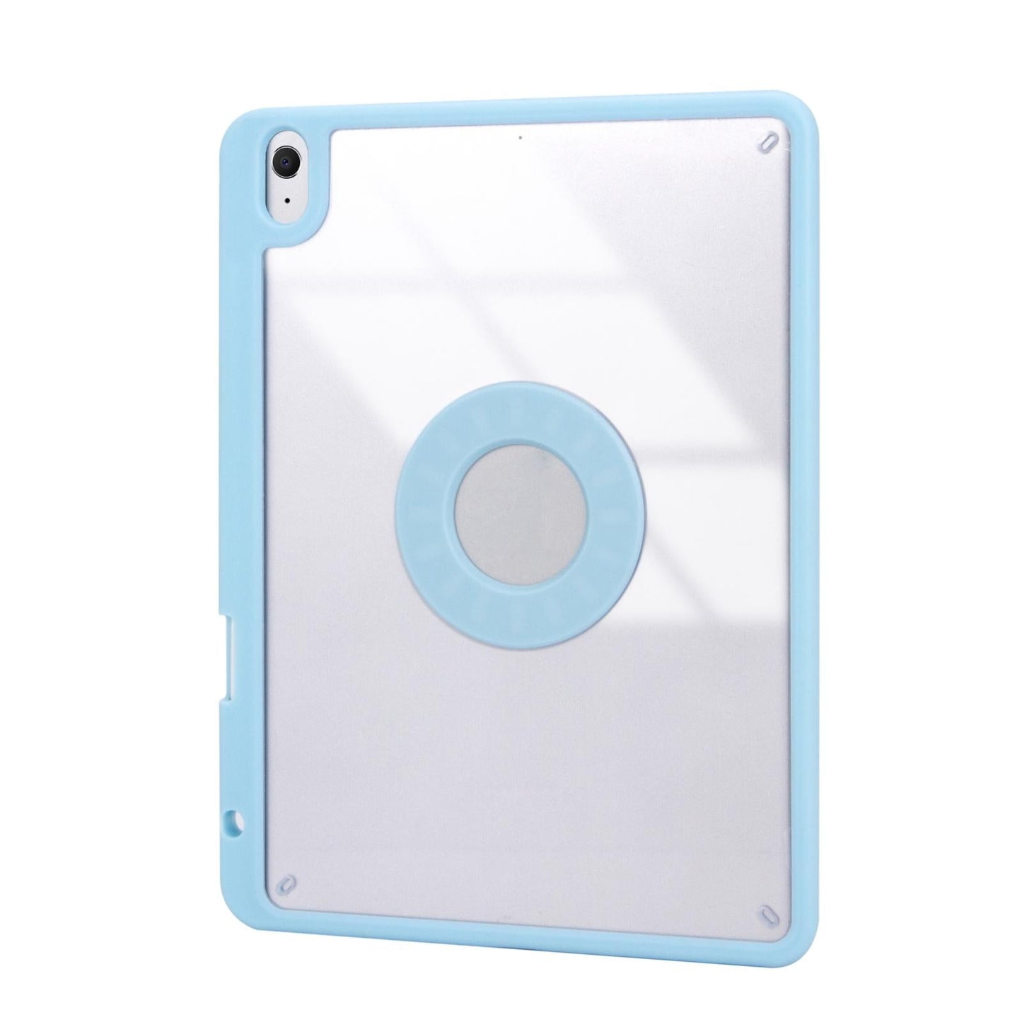 Bluetooth Keyboard Leather Tablet Case With Pen Slot - Sky Blue