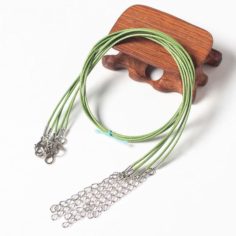 100 Crystal Pendant Necklaces On Rope Elegant Jewelry Lanyards - Lake Blue