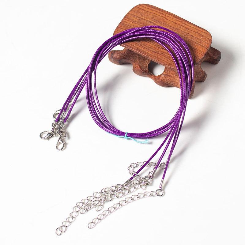 100 Crystal Pendant Necklaces On Rope Elegant Jewelry Lanyards - Lake Blue