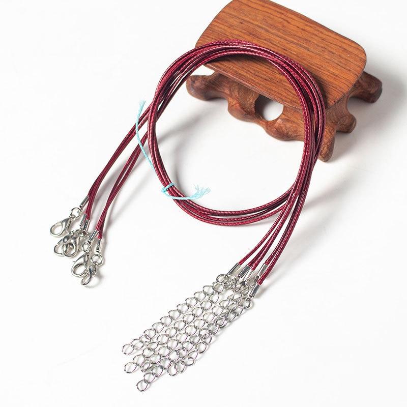 100 Crystal Pendant Necklaces On Rope Elegant Jewelry Lanyards - Lake Blue