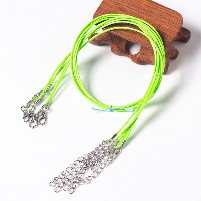 100 Crystal Pendant Necklaces On Rope Elegant Jewelry Lanyards - Lake Blue