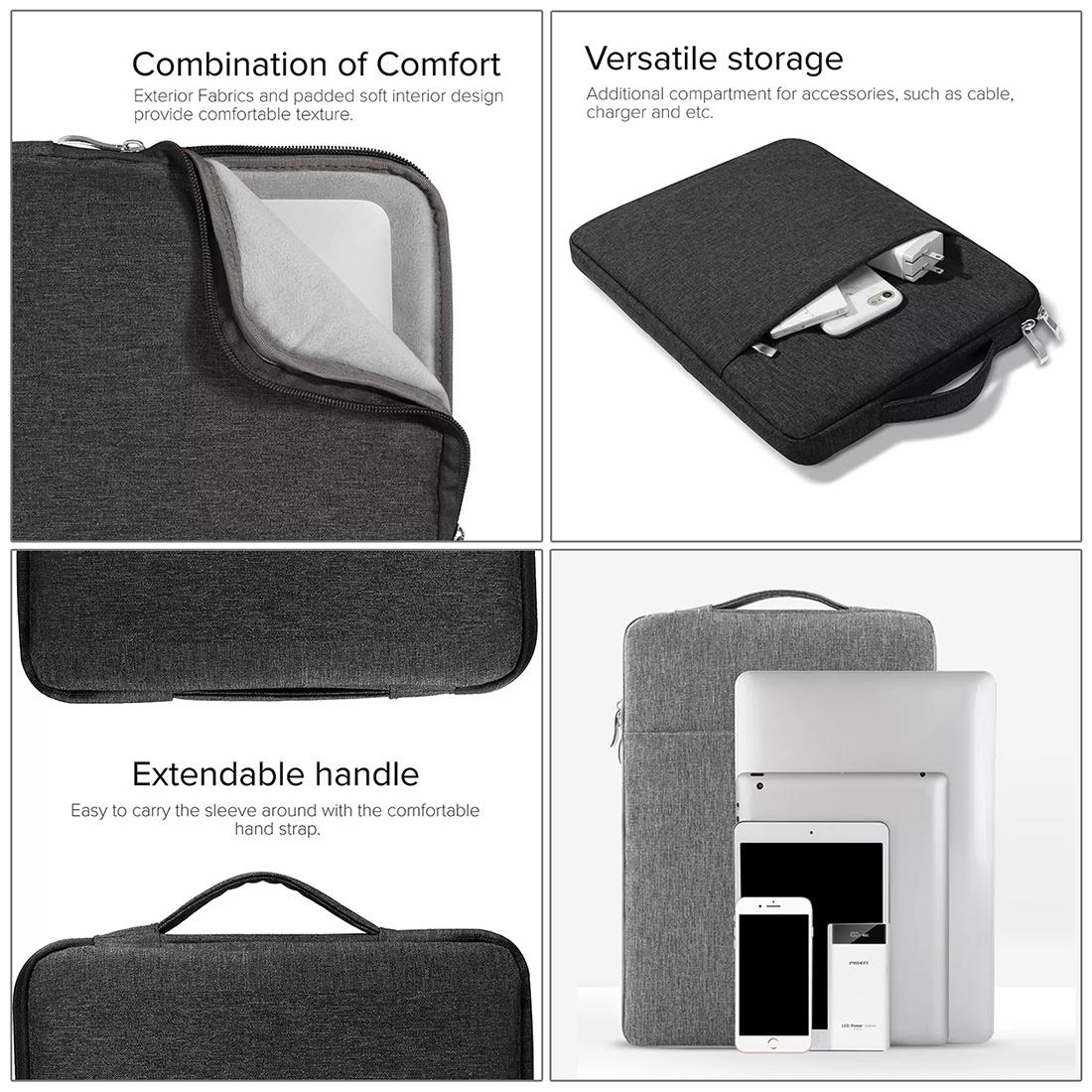 Universal Denim Laptop Case for 11.6 Notebooks - Portable and Stylish - Fits Macbook Air - 32.2x21.8x2cm - Purple