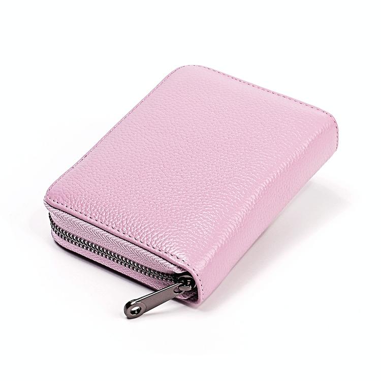 Leather Rfid Wallet - Sleek and Secure - Purple