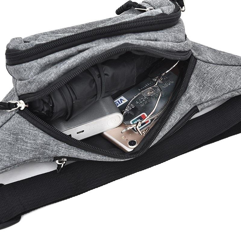 Waterproof Multi Pocket Chest Bag For Sports - Purple