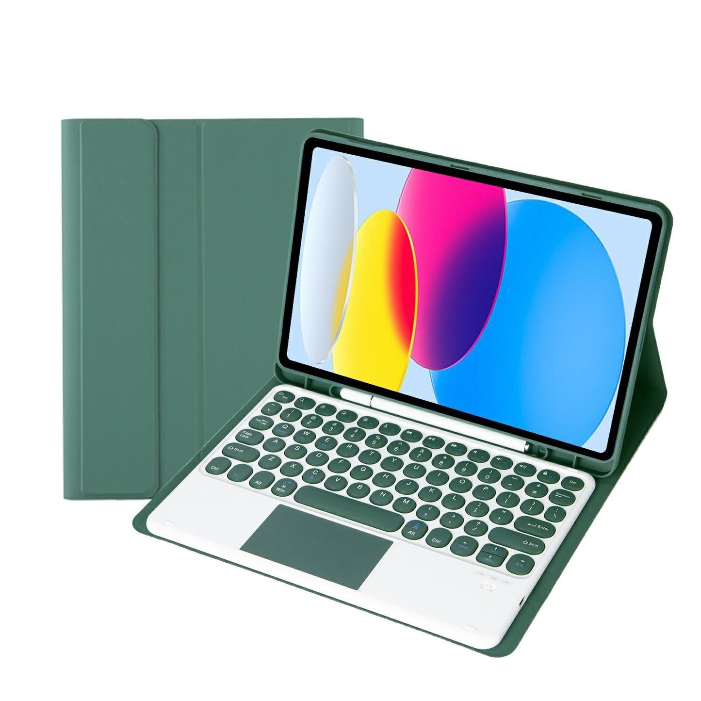 2022 Ipad 10.9 Lambskin Bluetooth Keyboard Case With Pen Slot - Purple