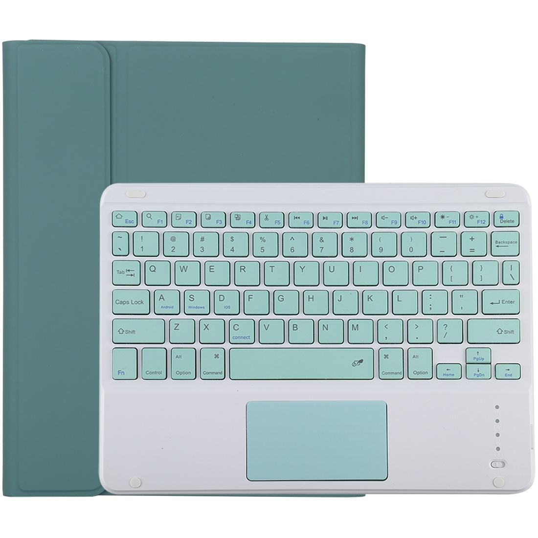 Bluetooth Keyboard & Tablet Case For Ipad 10.2 / Ipad Air 2019 - Detachable Touch Pad Pen Slot Holder - Microfiber Leather - Purple