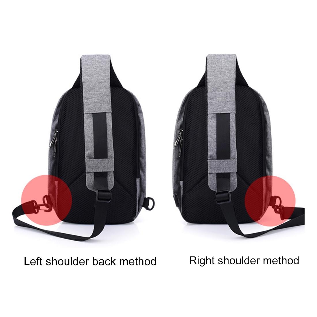 Portable Anti Theft Chest Bag With Usb Charging For Outdoor Sports Men / Women - Purple
