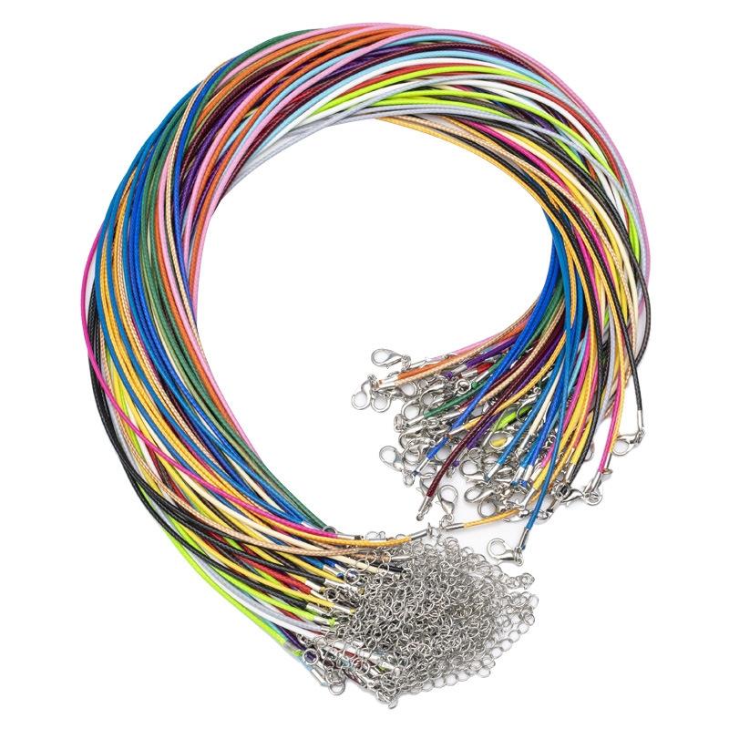 100 Crystal Pendant Necklaces On Rope Elegant Jewelry Lanyards - Green