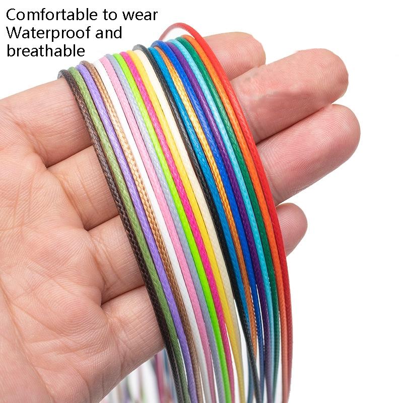 100 Crystal Pendant Necklaces On Rope Elegant Jewelry Lanyards - Khaki