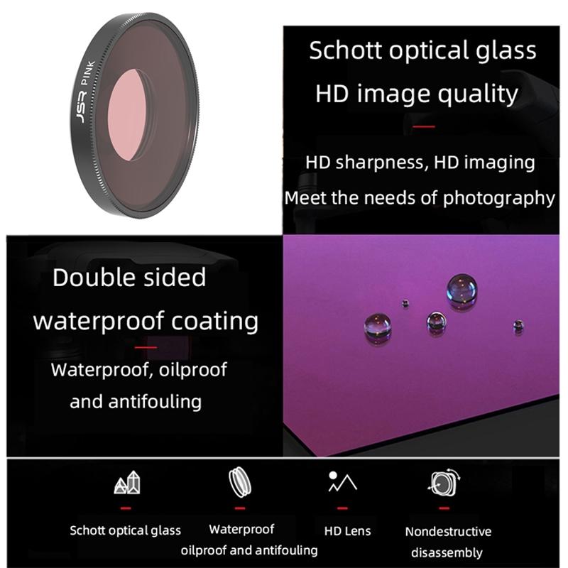 Underwater Lens Filter for Dji Action 3 - Diving - Red