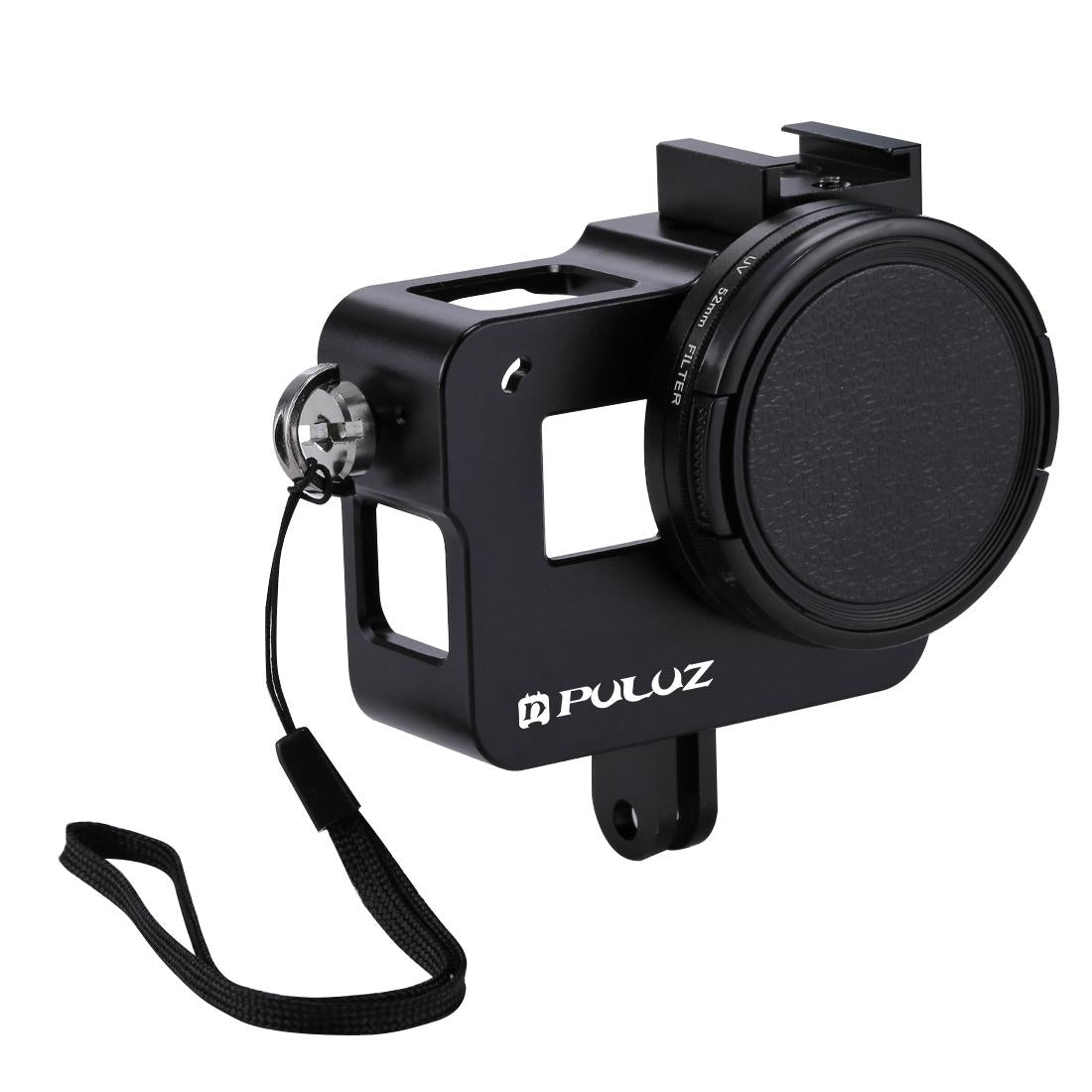 Aluminum Protective Cage With Uv Lens For Gopro Hero 2018 / 7 / 6 / 5 - 52Mm