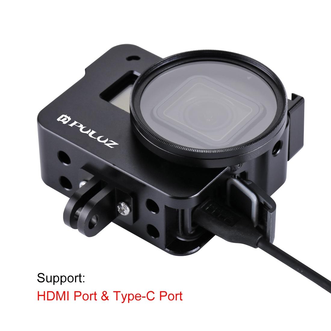 Aluminum Protective Cage With Uv Lens For Gopro Hero 2018 / 7 / 6 / 5 - 52Mm