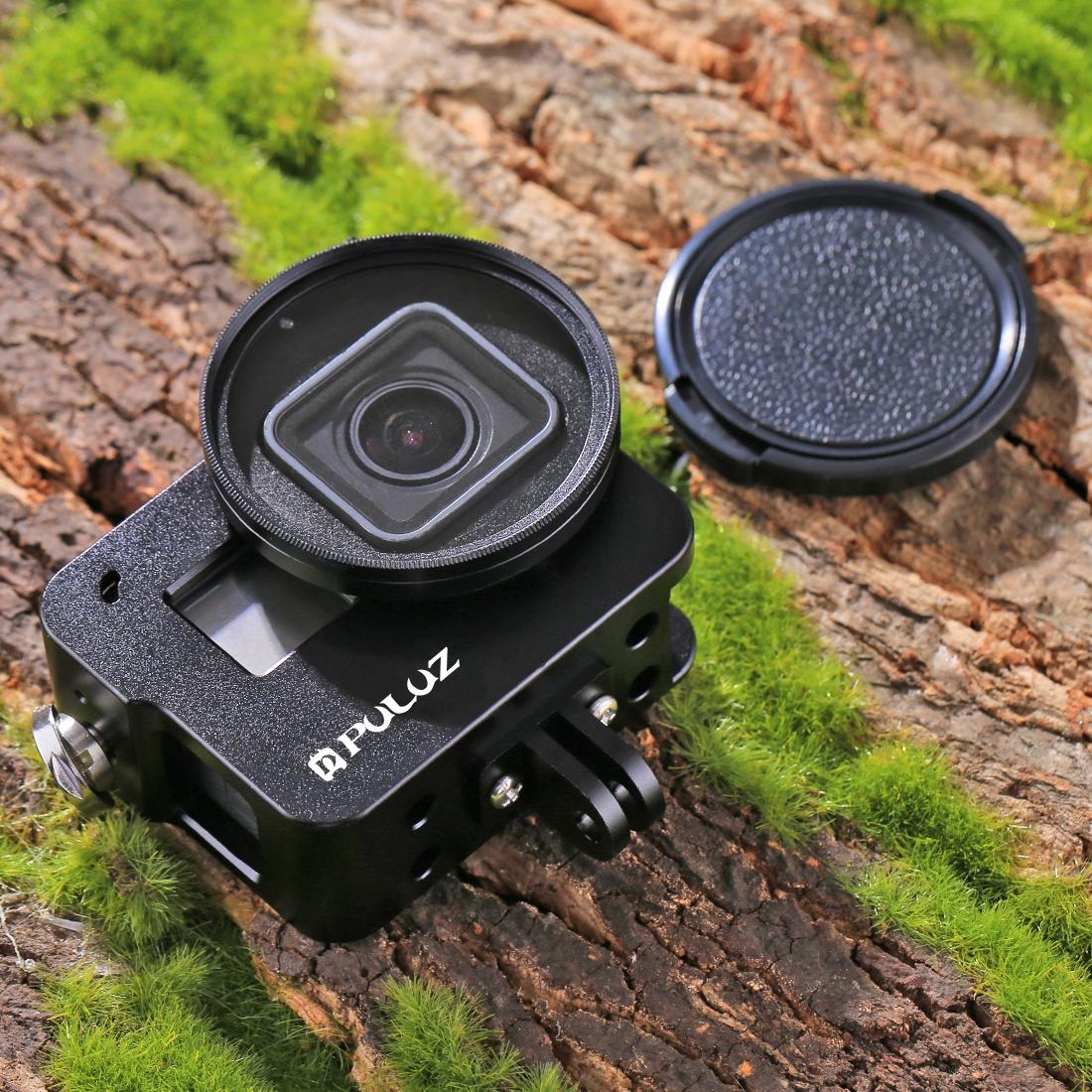 Aluminum Protective Cage With Uv Lens For Gopro Hero 2018 / 7 / 6 / 5 - 52Mm