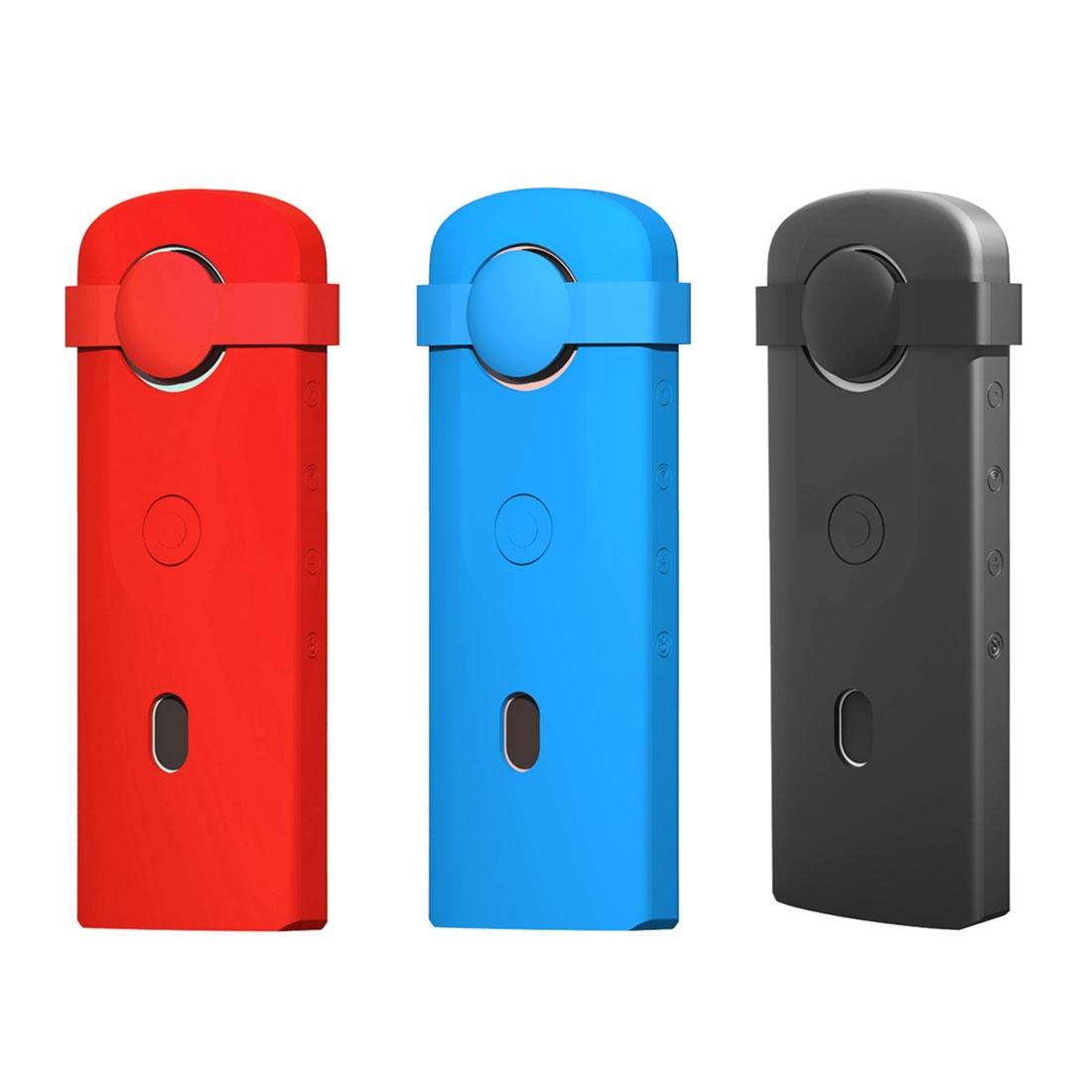 360 Camera Silicone Case with Lens Cover for Ricoh Theta Sc2 - Red