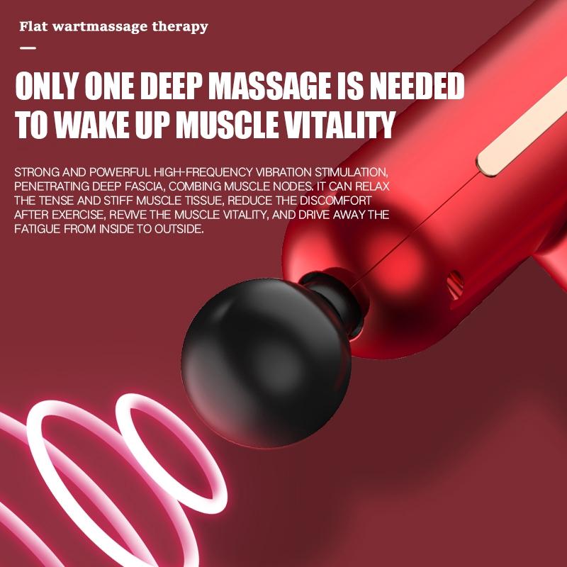 Adjustable Mini Electric Massage Gun With Usb Charging And Three-Speed Vibration