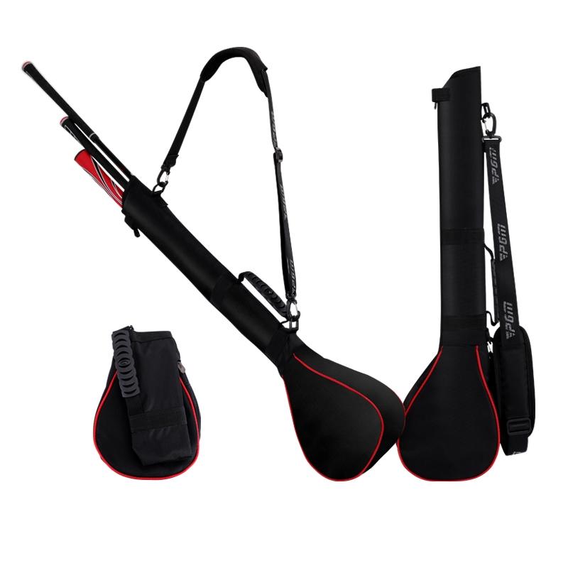 Portable Foldable Golf Ball Bag - Nylon - Black Red