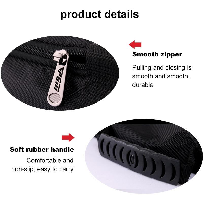 Portable Foldable Golf Ball Bag - Nylon - Black Red