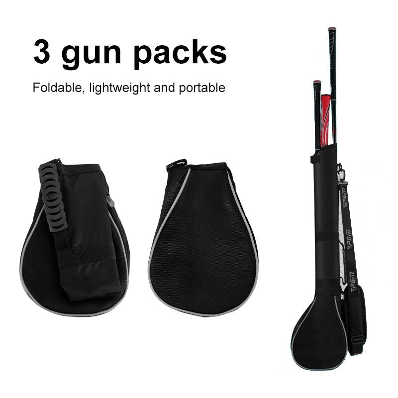 Portable Foldable Golf Ball Bag - Nylon - Black Red