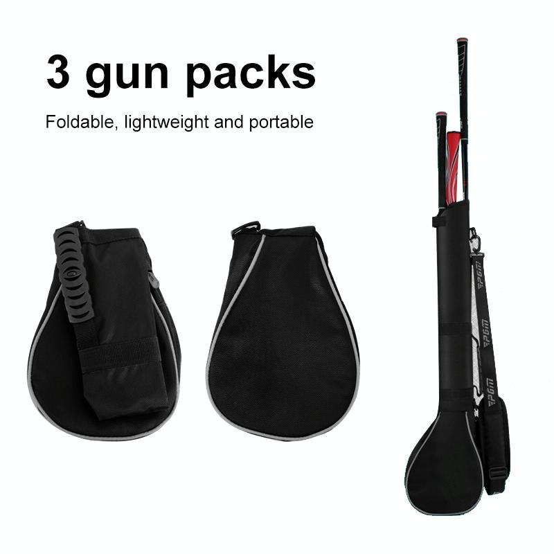 Portable Foldable Golf Ball Bag - Nylon - Black Red