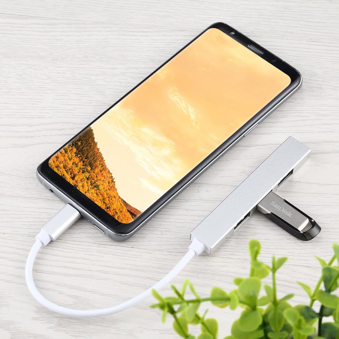 4-Port Usb-C Hub Adapter With Usb 3.0 - Silver