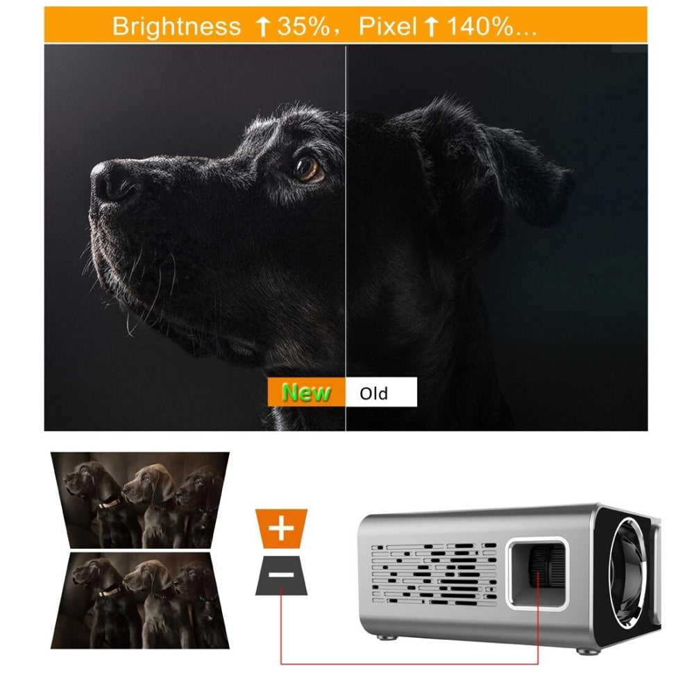 1080P Lcd Mini Theater Projector - 3500 Lumens - Silver