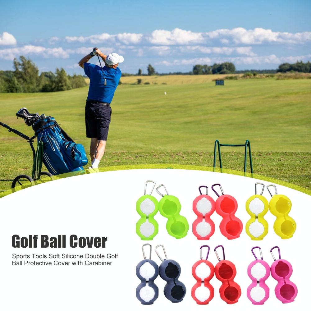 2-Pack Golf Silicone Double-Ball Protection Sleeves - Colour