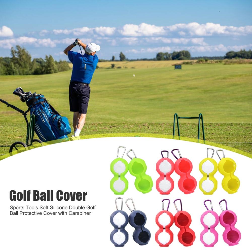 2-Pack Golf Silicone Double-Ball Protection Sleeves - Colour