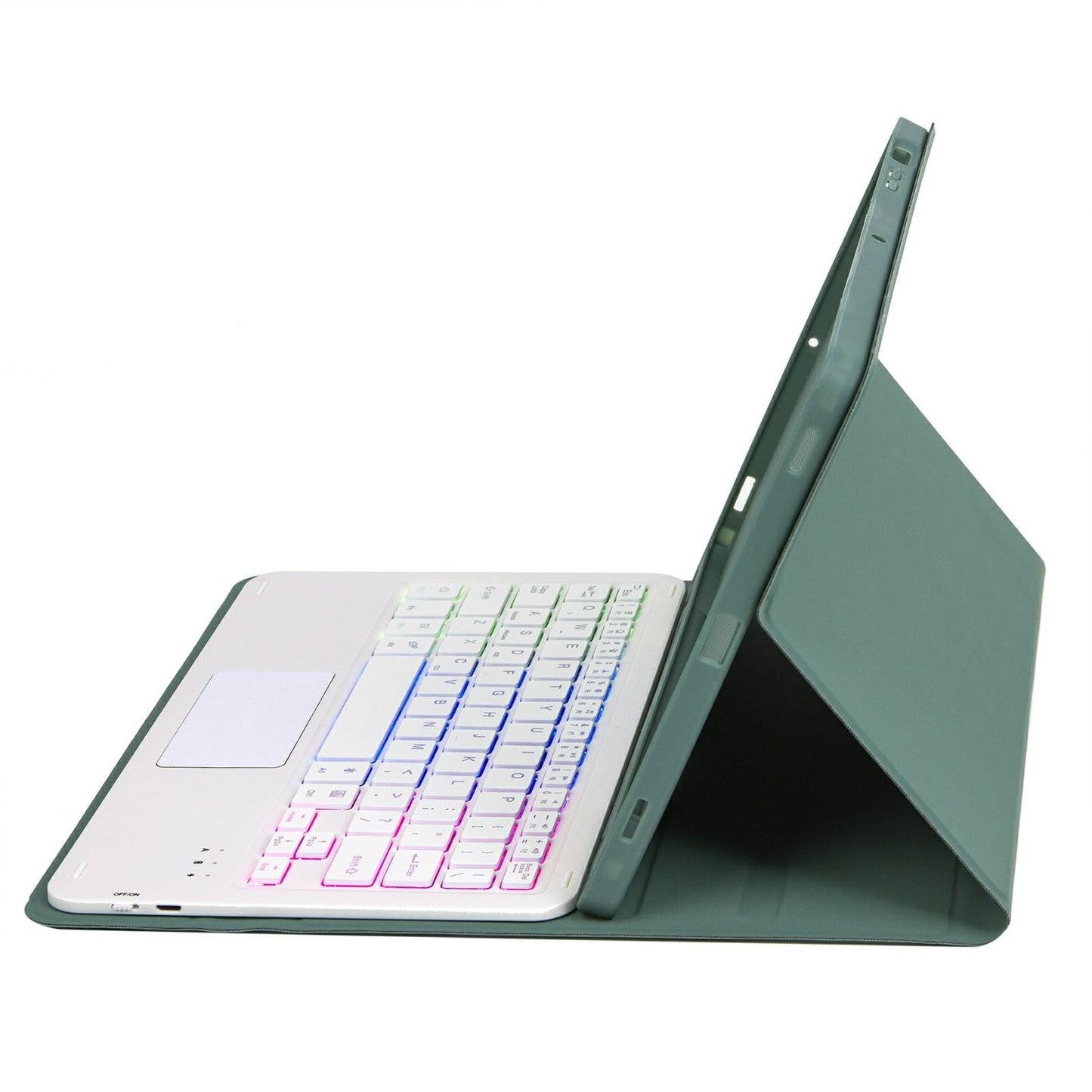 2022 Ipad 10.9 Lambskin Keyboard Case With Backlight & Pen Slot - Baby Blue