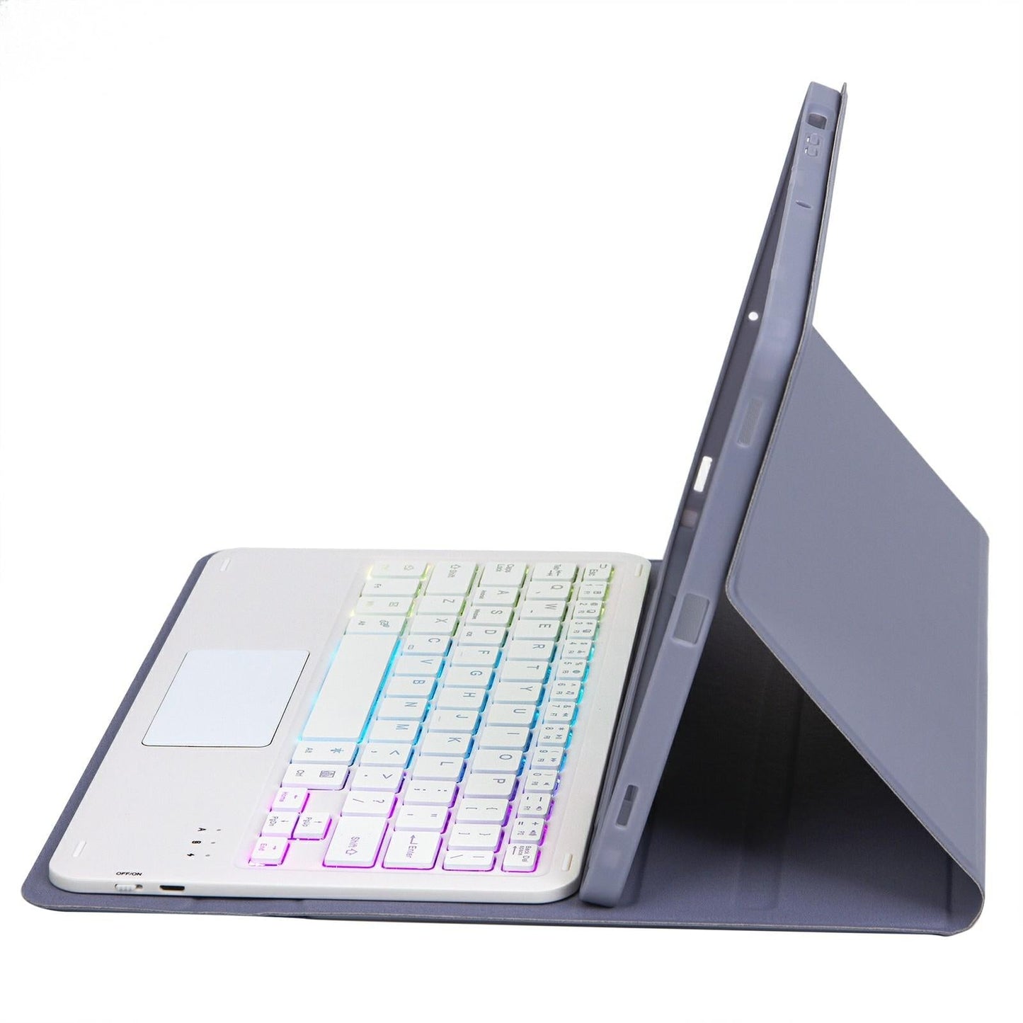 2022 Ipad 10.9 Lambskin Keyboard Case With Backlight & Pen Slot - Baby Blue