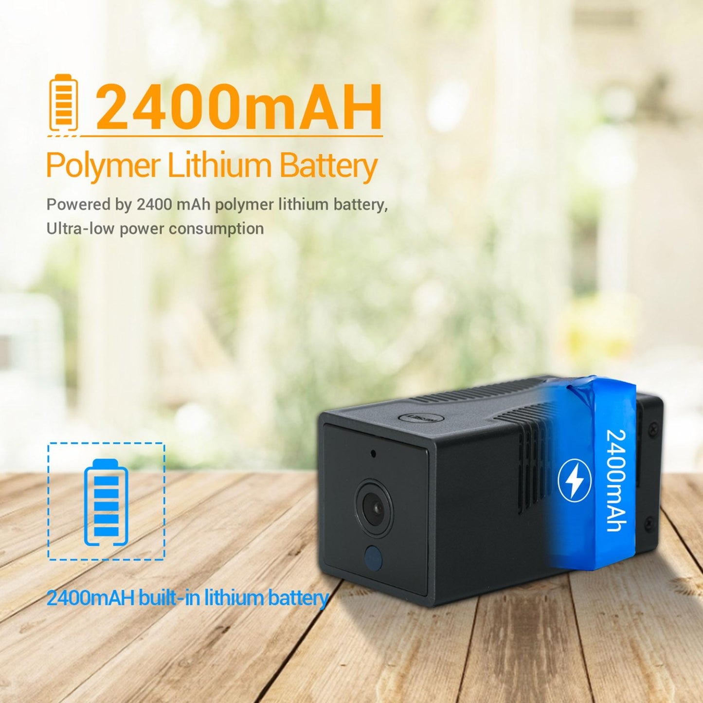 Smart Wifi Ip Camera With 1080P Hd Night Vision Two-Way Audio Motion Detection And Tf Card Support