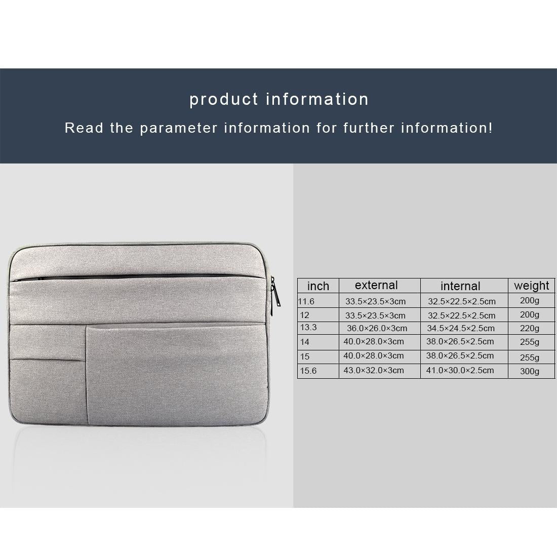 Portable Oxford Cloth Laptop Bag For 13.3 Devices - Universal Fit - Navy Blue