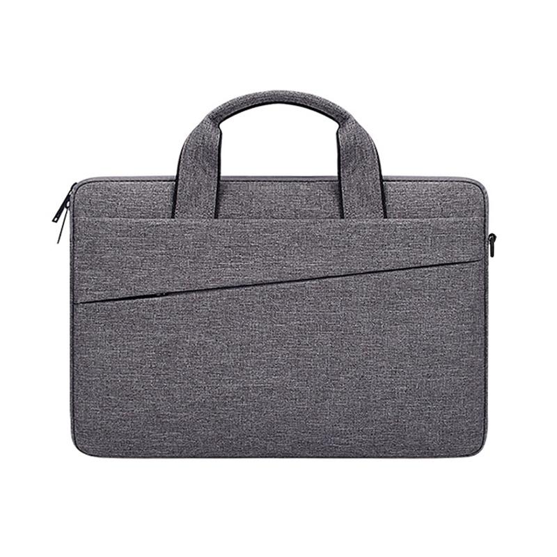 Portable 13.3 Laptop / Tablet Bag With Dual Pockets And Soft Handle - Navy Blue