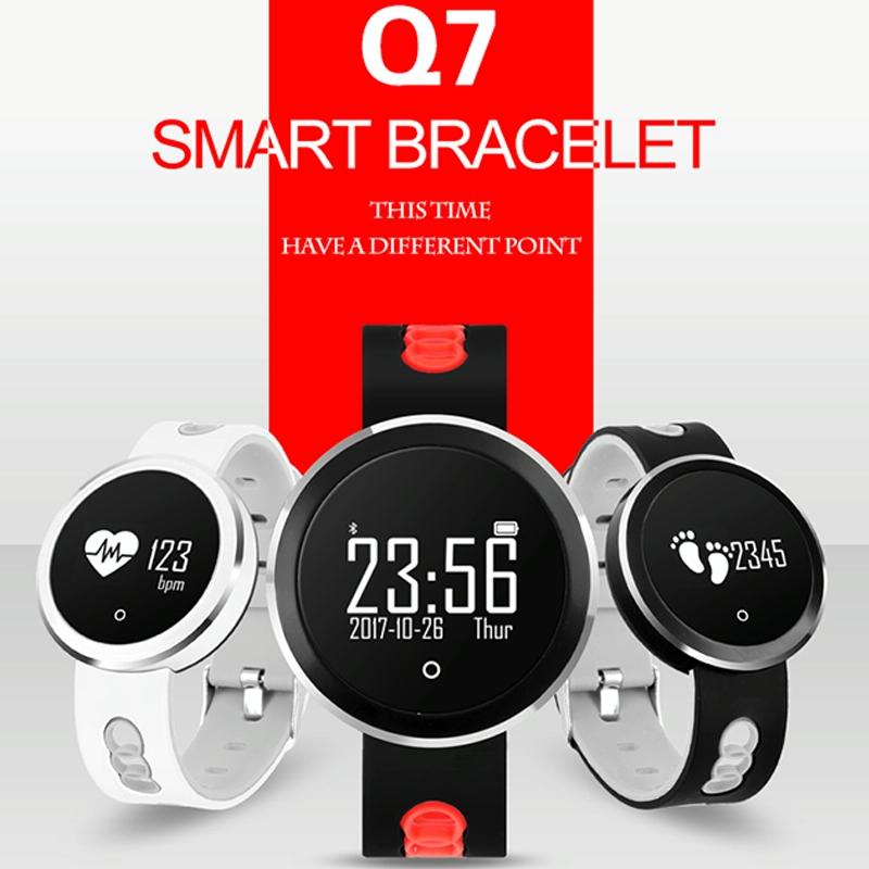 0.95 Inch Hd Oled Screen Display Bluetooth Smart Bracelet Ip68 Waterproof Support Pedometer / Sedentary Reminder / Heart Rate Monitor / Sleep Monitor Compatible With Android And Ios Phones - White