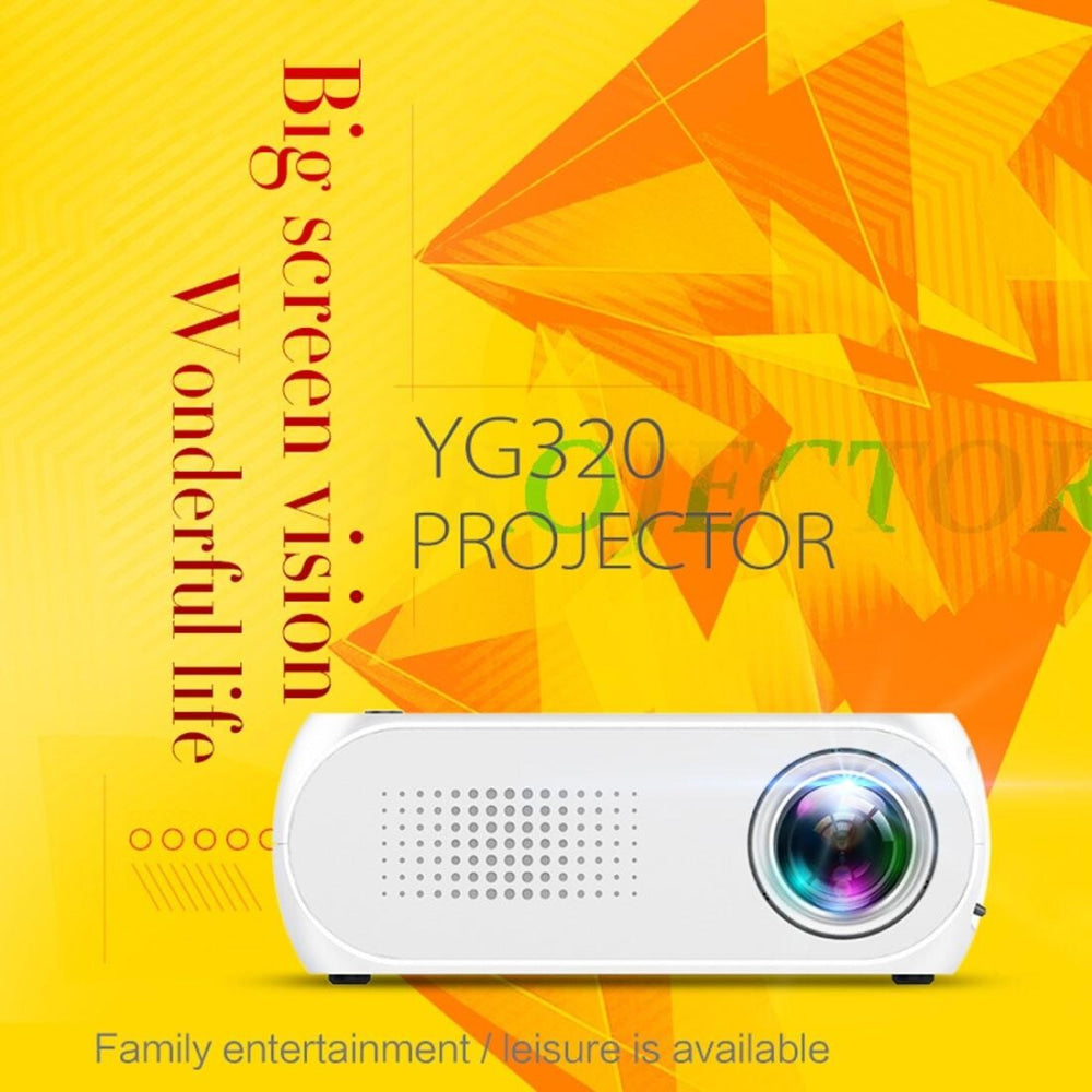 Mini Led Projector For Home Theater - Supports Hdmi Av Sd Usb - 320X240 Resolution - White