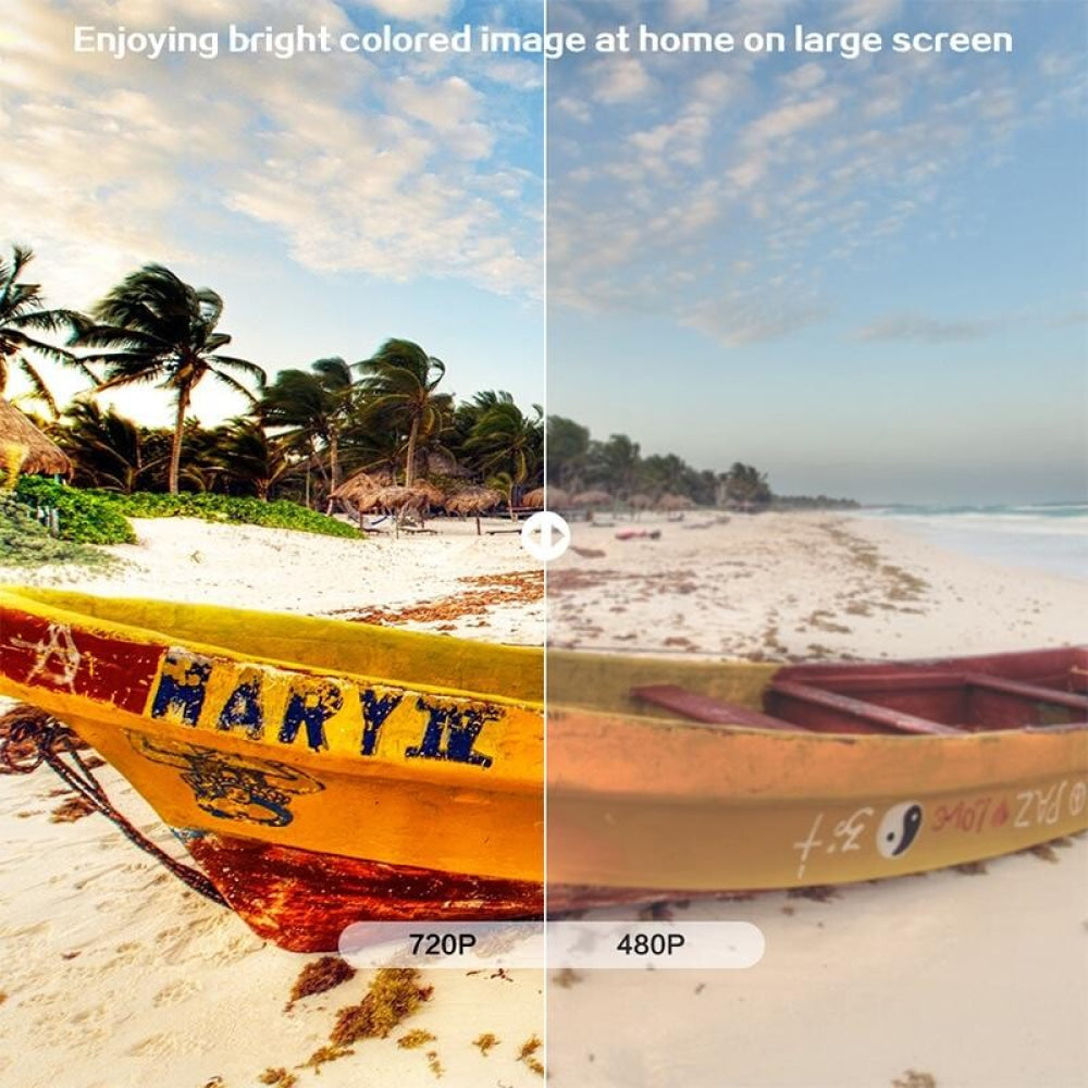 720P Hd Smart Projector - Hdmi X 2 Usb X 2 Vga Av - 1280X720 Resolution - White