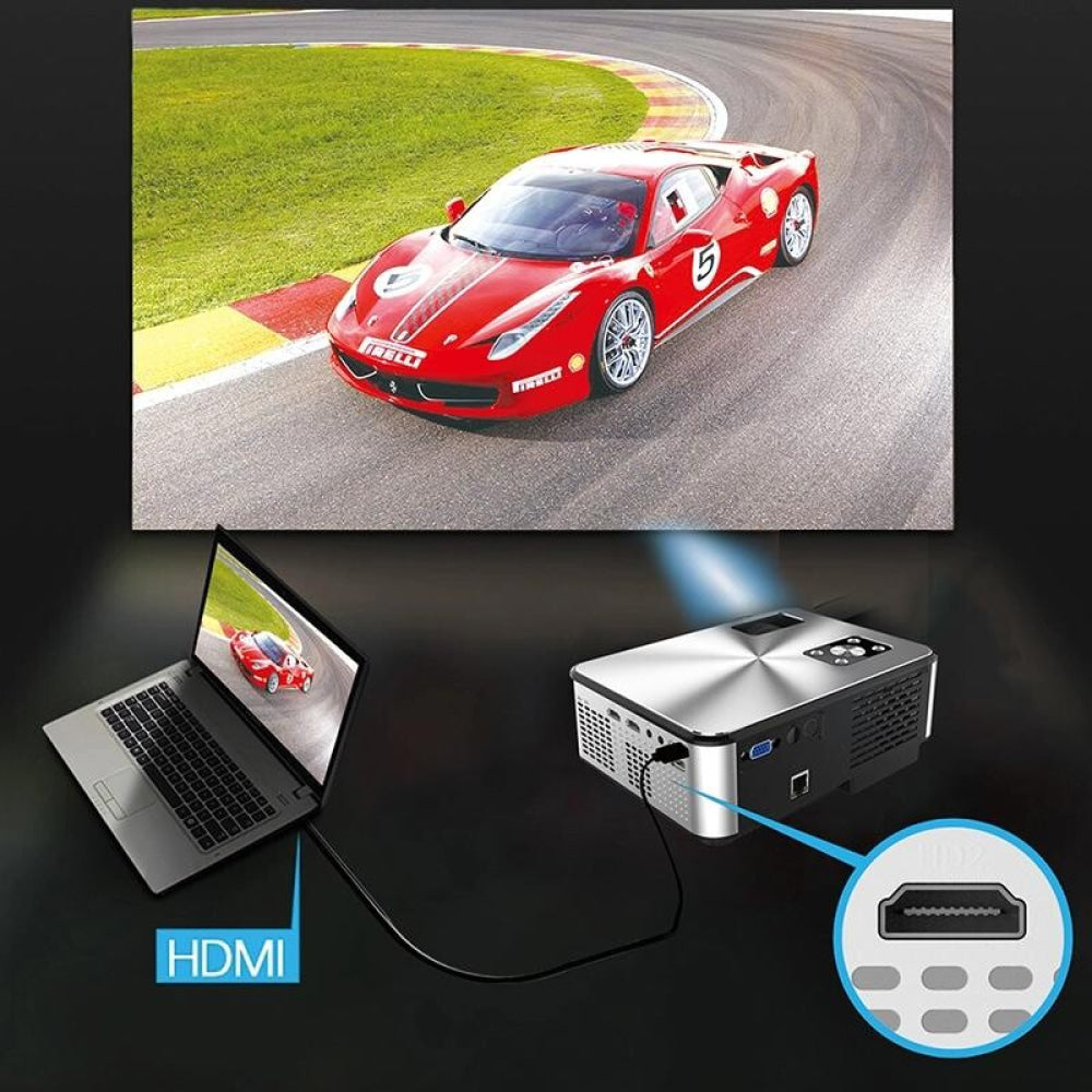 720P Hd Smart Projector - Hdmi X 2 Usb X 2 Vga Av - 1280X720 Resolution - White