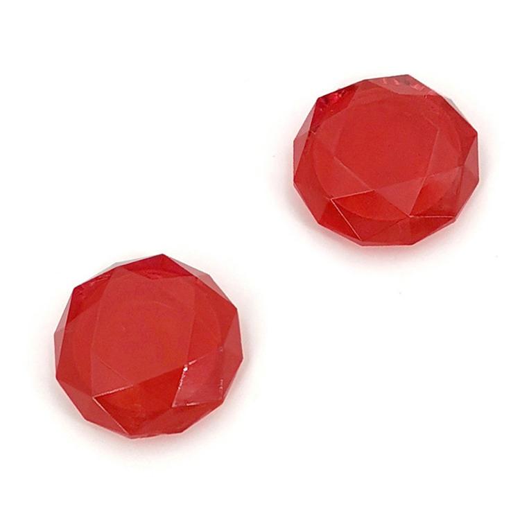 2 Pcs Diamond Texture Games Grip Caps for Ps5 - Clear White