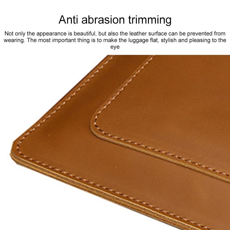 Premium Leather Business Laptop / Tablet Zipper Bag - Universal Fit - Brown
