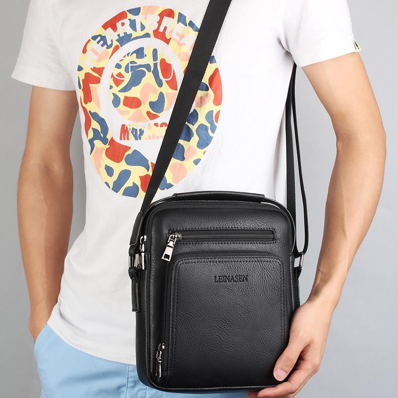 Versatile Men's Crossbody Bag For Business - Brown