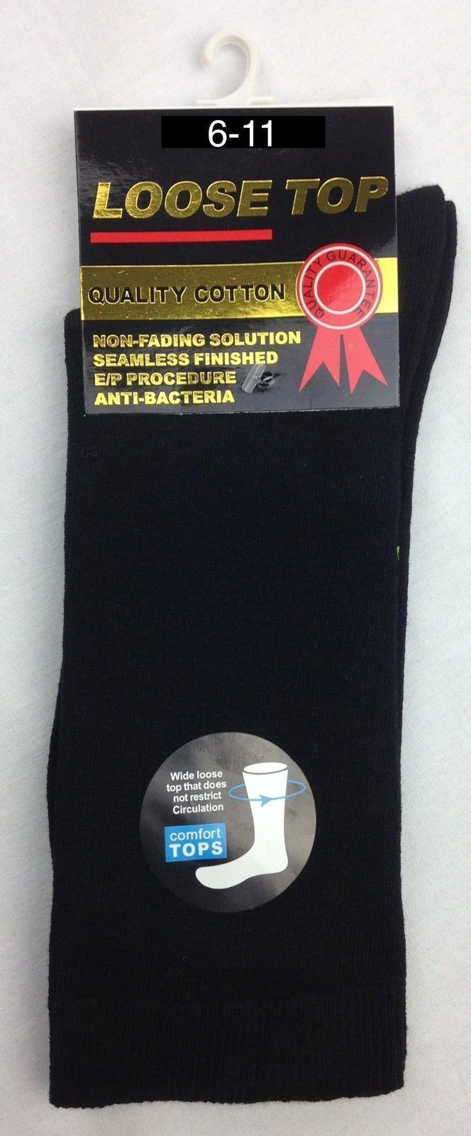 10x Pairs COTTON Rich LOOSE TOP SOCKS Medical Circulation Diabetic Comfort BULK - -