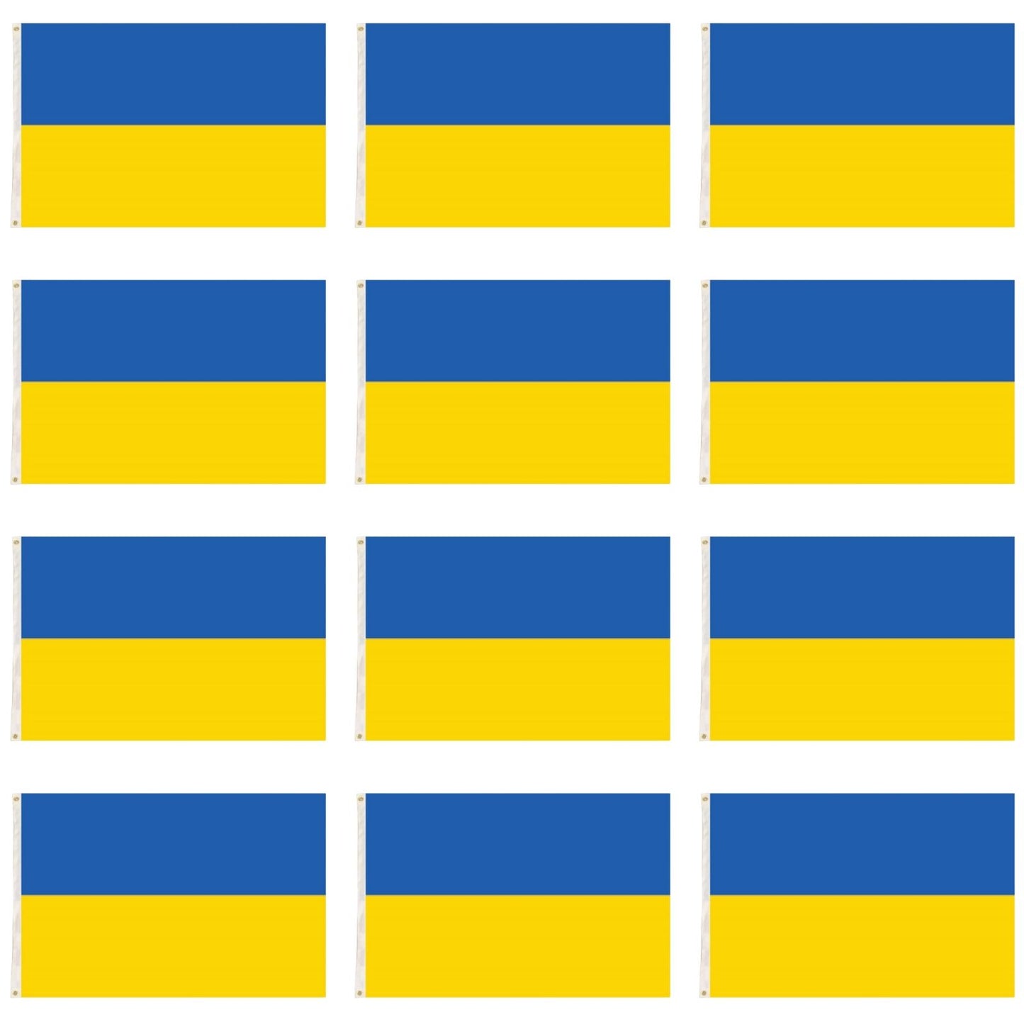 12x Ukraine Country Flag Ukrainian Heavy Duty with Metal Eyelets - 150cm x 90cm