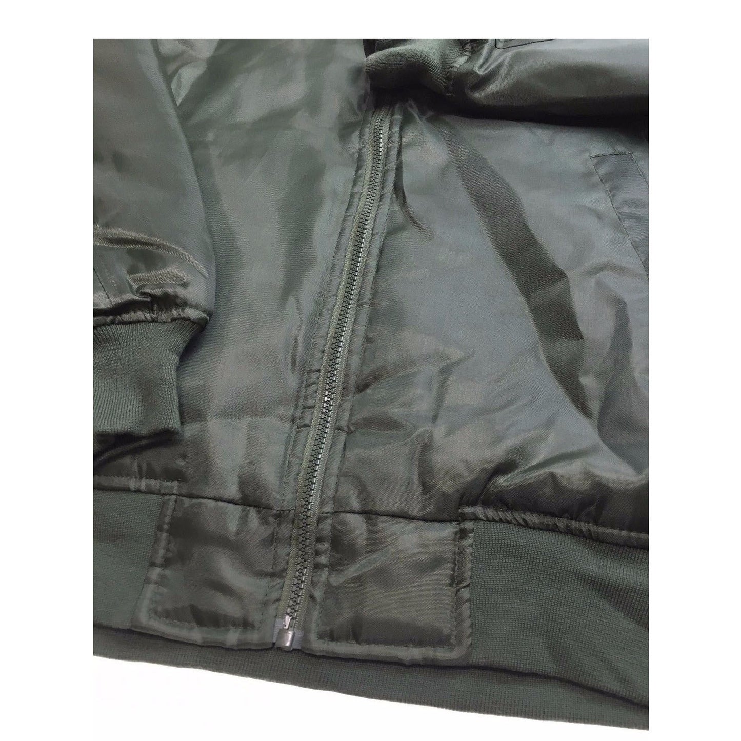Plus Size Quilted Jacket Zip Up Classic Padded Flight Flying Winter Big & Tall - Bottle Green - Bottle Green - 6XL