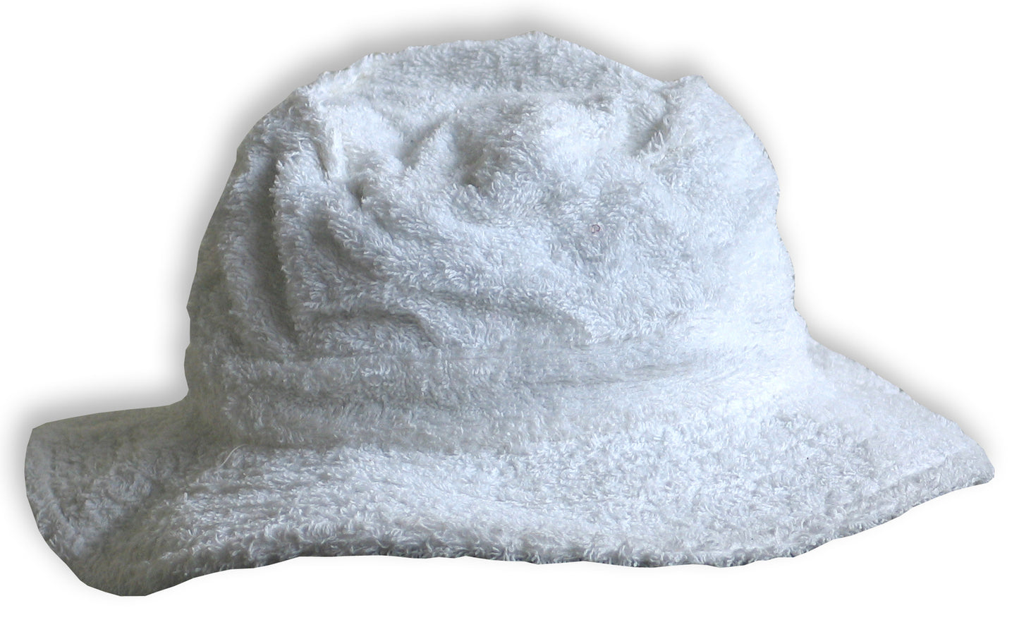 Terry Towelling BUCKET HAT Daggy Fishing Camping Lad Cap Retro 100% COTTON - White - XXL