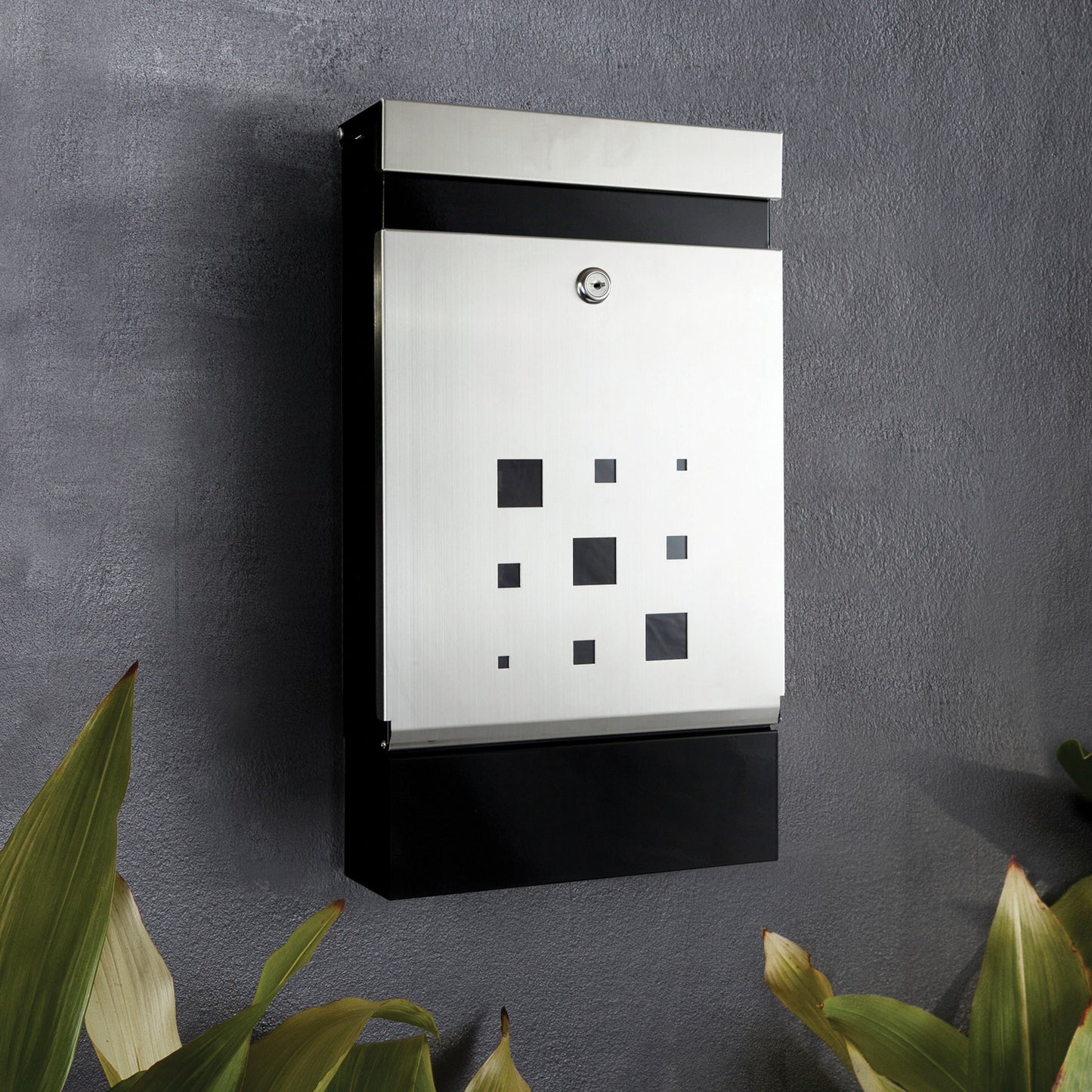 Sandleford Letter Box Caddy Stainless Steel Lockable Mailbox - Wall Mounted